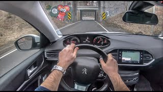 Peugeot 308 II  4K POV Test Drive 183 Joe Black [upl. by Odilo]