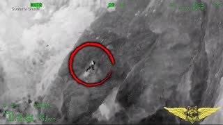 Hiker Clings Onto Cliff Before Being Rescued [upl. by Joby]