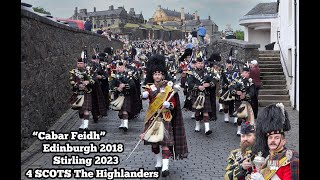 4 SCOTS Pipes amp Drums quotThe Highlandersquot play Cabar Feidh [upl. by Krik]