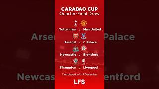 ✅Carabao Cup QuarterFinal Draw football carabaocup [upl. by Minoru]