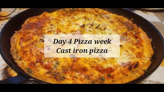 Day 4 Pizza week Cast iron pizza castironcooking [upl. by Ralina824]