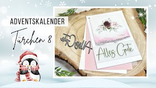 Adventskalender Tag 8  Stanzschablone quotAlles Gutequot  Tutorial Fächerkarte [upl. by Xineohp348]