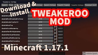 How to download and use Tweakeroo Mod Minecraft 1171 [upl. by Ayoted]