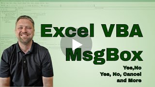 EverydayVBA Message Box Button Types YesNo YesNoCancel and more [upl. by Catlee]