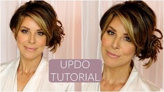 HOW TO PUT IN CLIP IN HAIR EXTENSIONS IN SHORT HAIR  UPDO TUTORIAL  Dominique Sachse [upl. by Tarfe]