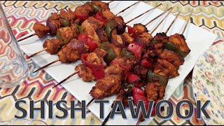 Shish TawookTaouk  Chicken Shish Kebab  Oven Pan Barbecue [upl. by Bobseine]