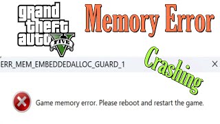 How to fix GTA 5 Game Memory error Please Reboot and Restart  Crashing on Startup [upl. by Notna]