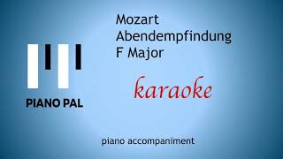 Abendempfindung Mozart KARAOKEACCOMPANIMENT [upl. by Markowitz]