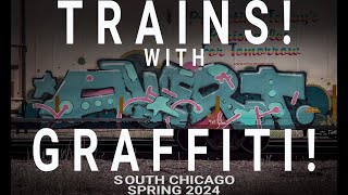 Filthy Freight Train Graffiti Rolling Into Chicago  Spring 2024 [upl. by Deys591]