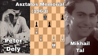 Mikhail Tal vs Peter Dely Asztalos Memorial 1963 [upl. by Adlesirhc890]