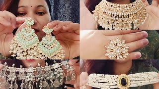 Jwellery set haul from Myntra Amazon and meesho👆✨✨ [upl. by Wahl337]