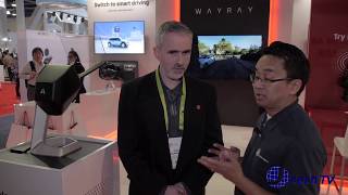 Wayray Holographic AR HUD Windshield Film for Commercial Use at CES 2018 [upl. by Koetke915]