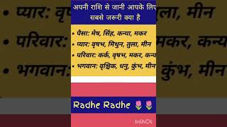 अपनी राशि से जाने आपके लिए सबसे जरूरी क्या हैrashi astrologic vastujyotish astropathytrending [upl. by Torp]