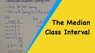 How to work out the median class interval from a grouped frequency table [upl. by Notterb]