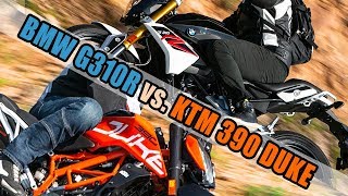 2018 BMW 310R vs KTM 390 Duke [upl. by Lampert]