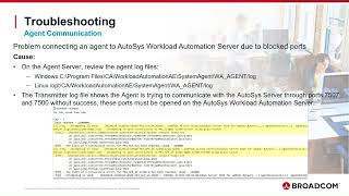 AutoSys Workload Automation Troubleshooting [upl. by Auqenaj]