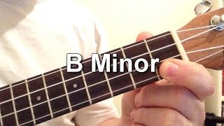 How to play B Minor chord on the ukulele [upl. by Leandre999]