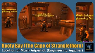 Location of Mazk Snipeshot Engineering Supplies  The Cape of Stranglethorn  WoW World of Warcraft [upl. by Osnohpla]