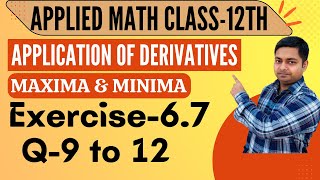 AOD  Ex679101112 Maxima amp Minima  Applied Math Class12th ​⁠​⁠sushantclasses6634 [upl. by Ecirtael]