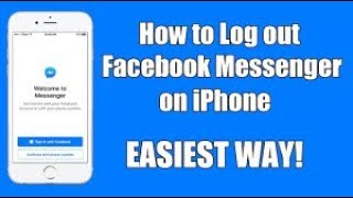 how to logout messenger iphone 44s55s66s [upl. by Jamill]