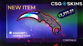 2000 NEW KARAMBİT MARBLE FADE Csgoskins Promo Code giveaway [upl. by Jazmin]