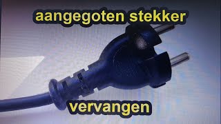 aangegoten stekker vervangen [upl. by Raman]