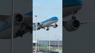 BOEING 78710 DREAMLINER KLM AMSTERDAM TO CALGARY TAKEOFF SCHIPHOL AIRPORT  PLANE SPOTTING PHBKH [upl. by Jairia]