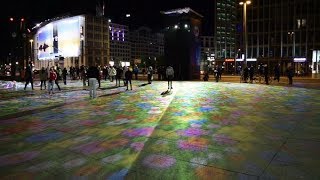 Potsdamer Platz Berlin leuchtet 2017 Projektion [upl. by Mahon255]