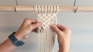 Macrame For Beginners 28 Days of Knots Day 4 Square Knot Patterns [upl. by Lura]