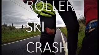 6ROLLER SKI CRASH WARNING [upl. by Sirrad348]