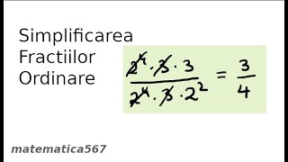 Simplificarea fractiilor [upl. by Dmitri]