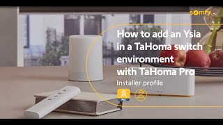 How to add a Somfy remote in a TaHoma switch environment w TaHoma pro w bindingInstaller profile [upl. by Letsirc]