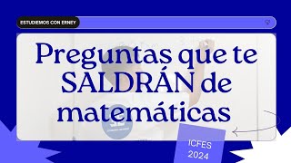 ✅ Preguntas FILTRADAS del ICFES 2024  Matemáticas [upl. by Trauner]