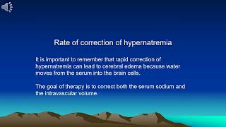 Correction of hypernatremia [upl. by Ellard]