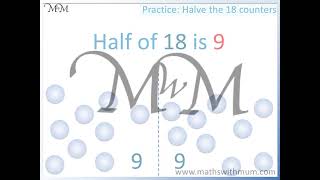 Teaching Halving Numbers [upl. by Charlean]