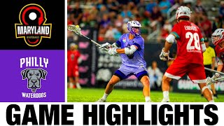 Maryland Whipsnakes vs Philadelphia Waterdogs Highlights  2024 Premier Lacrosse League [upl. by Evod275]