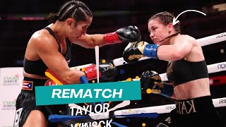 Amanda Serrano loses again to Katie Taylor in their rematch followed by 6 head butts highlights [upl. by Aniger502]