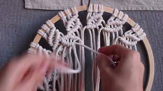 DIY Macrame Tree of Life Tutorial  How to Make Macrame DreamCatcher [upl. by Notslah261]