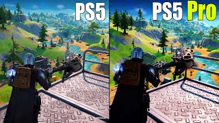 Fortnite looks BETTER on PS5 Pro vs regular PS5  Graphics Resolution and FPS Comparison [upl. by Ecyob]