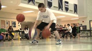 Jordan McCabe 12 performs with Harlem Globetrotters [upl. by Ahsieat519]