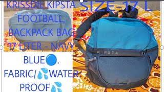 KRISSDAL KIPSTA FOOTBALL BACKPACK BAG17 L Navy blue fabricwater 💦 proof full details [upl. by Lavicrep559]