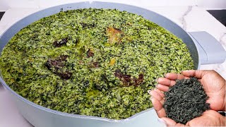 How to make Perfect Green Ndole Recipe with Dried Bitterleaves in Diaspora Exact Measurements [upl. by Nabru60]