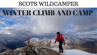 Winter climbing Beinn an Lochain Explore Scotland Arrochar Alps and Glen Etive wild camping [upl. by Annmarie]