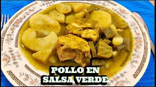 POLLO EN SALSA VERDE CON PAPAS Y NOPALES [upl. by Caril]