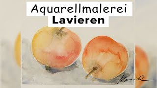 AliceART  Aquarell Kurs 2 für Anfänger  Farbverlauf  Lavieren und Lasieren  watercolor [upl. by Atimed626]