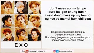 Easy Lyric EXO  TEMPO by GOMAWO Indo Sub [upl. by Shawnee]