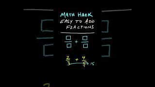 EASY TRICK To Add Fractions maths math mathematics [upl. by Trellas]