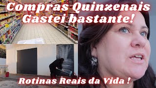 Compras Quinzenais quanto gastei  Rotinas da vida Real [upl. by Puff]