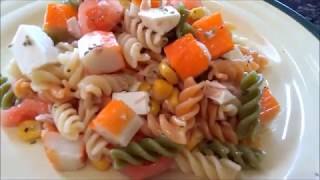 ENSALADA DE PASTA Rápida y riquísima Tus recetas de cocina [upl. by Aramenta]