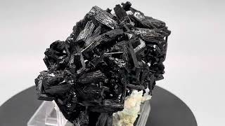 Schorl Tourmaline on orthoclaseErongo Namibia115x7x5cminstaweloveminerals [upl. by Gualterio]